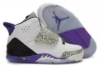 nike sport air jordan hommes chaussure violet blance noir